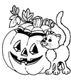 Lamina de calabazas para colorear